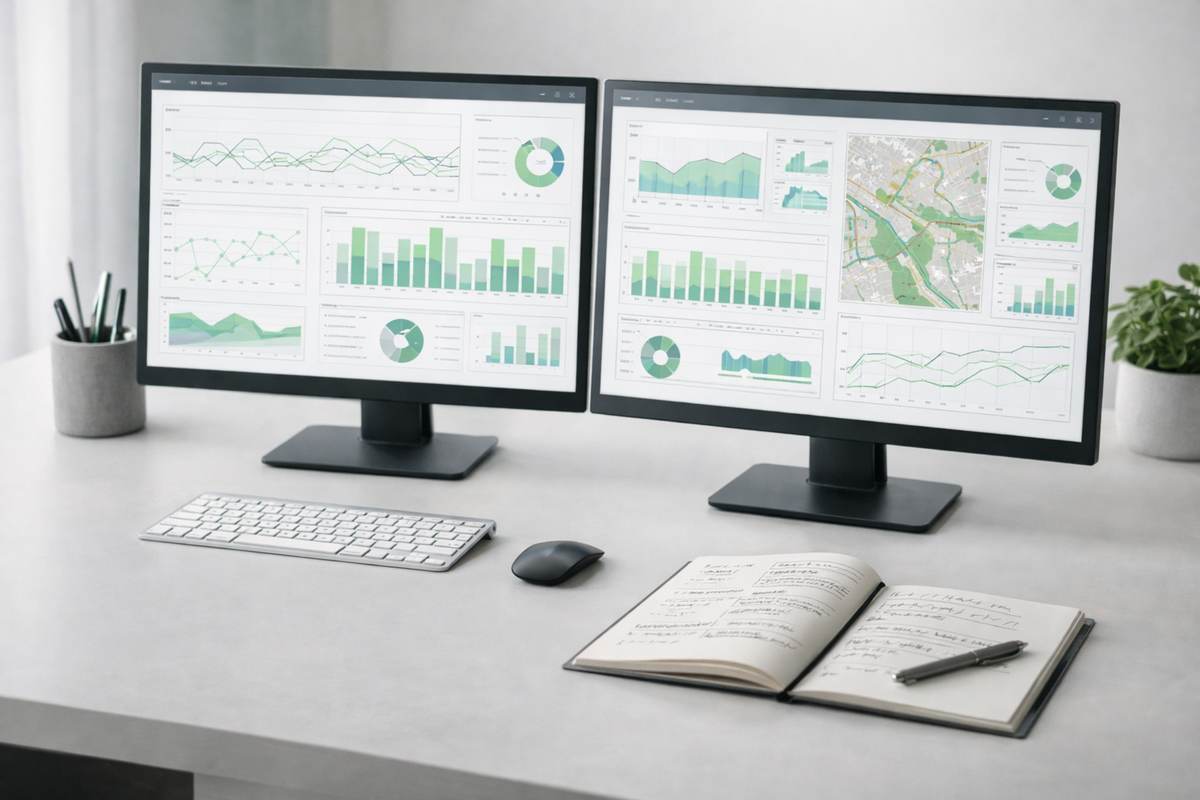 Connected transport analytics and network overview showing digital coordination across infrastructure